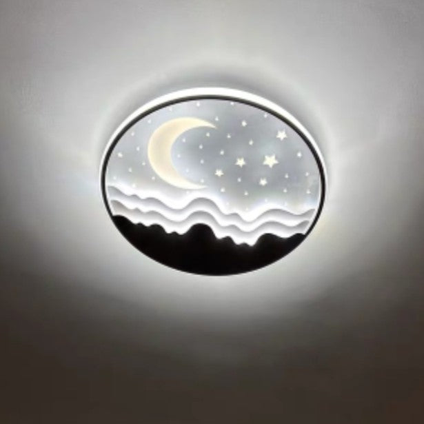 Nordic Style Round Aluminum LED Flush Mount Ceiling Light for Bedroom
