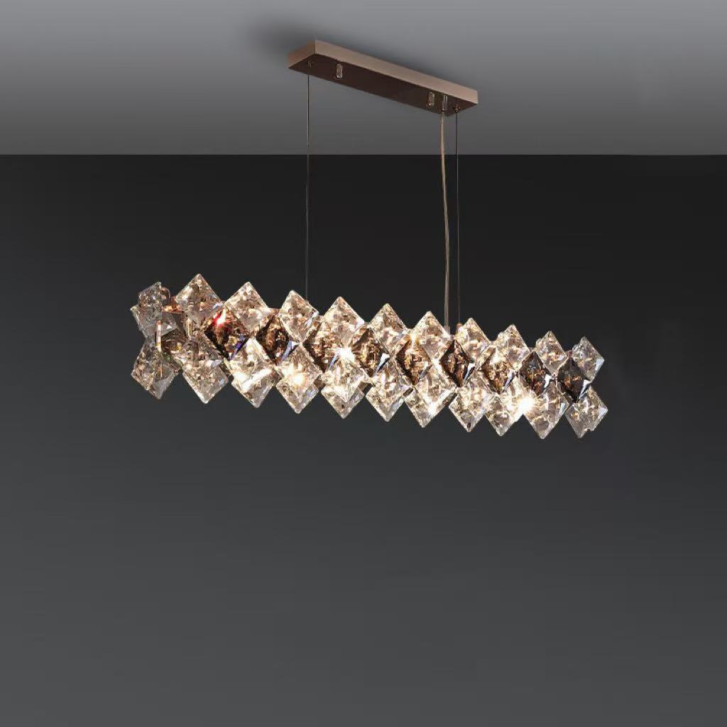 Modern Crystal Circular Chandelier with Plated Hardware for Living Room