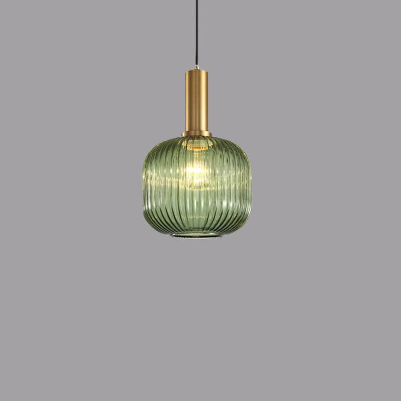 Elegant Minimalist Striped Glass Pendant Light for Modern Living Spaces