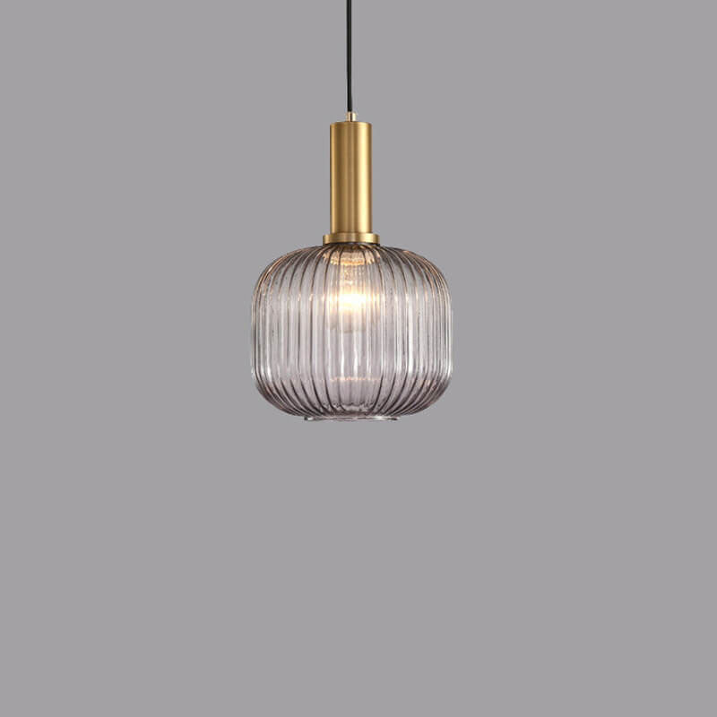 Elegant Minimalist Striped Glass Pendant Light for Modern Living Spaces