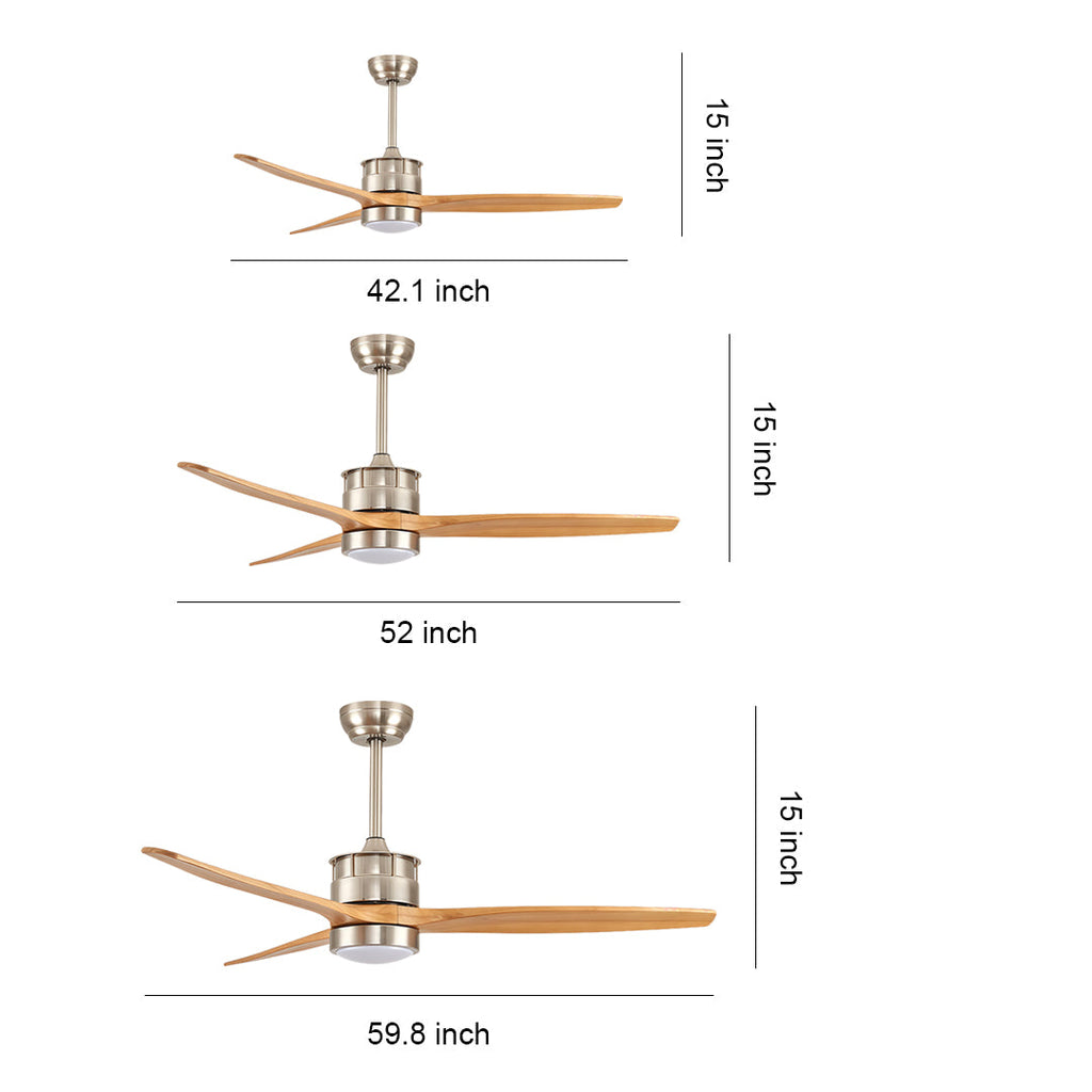 Sleek Modern White Ceiling Fan with LED Light & Remote for Living Room