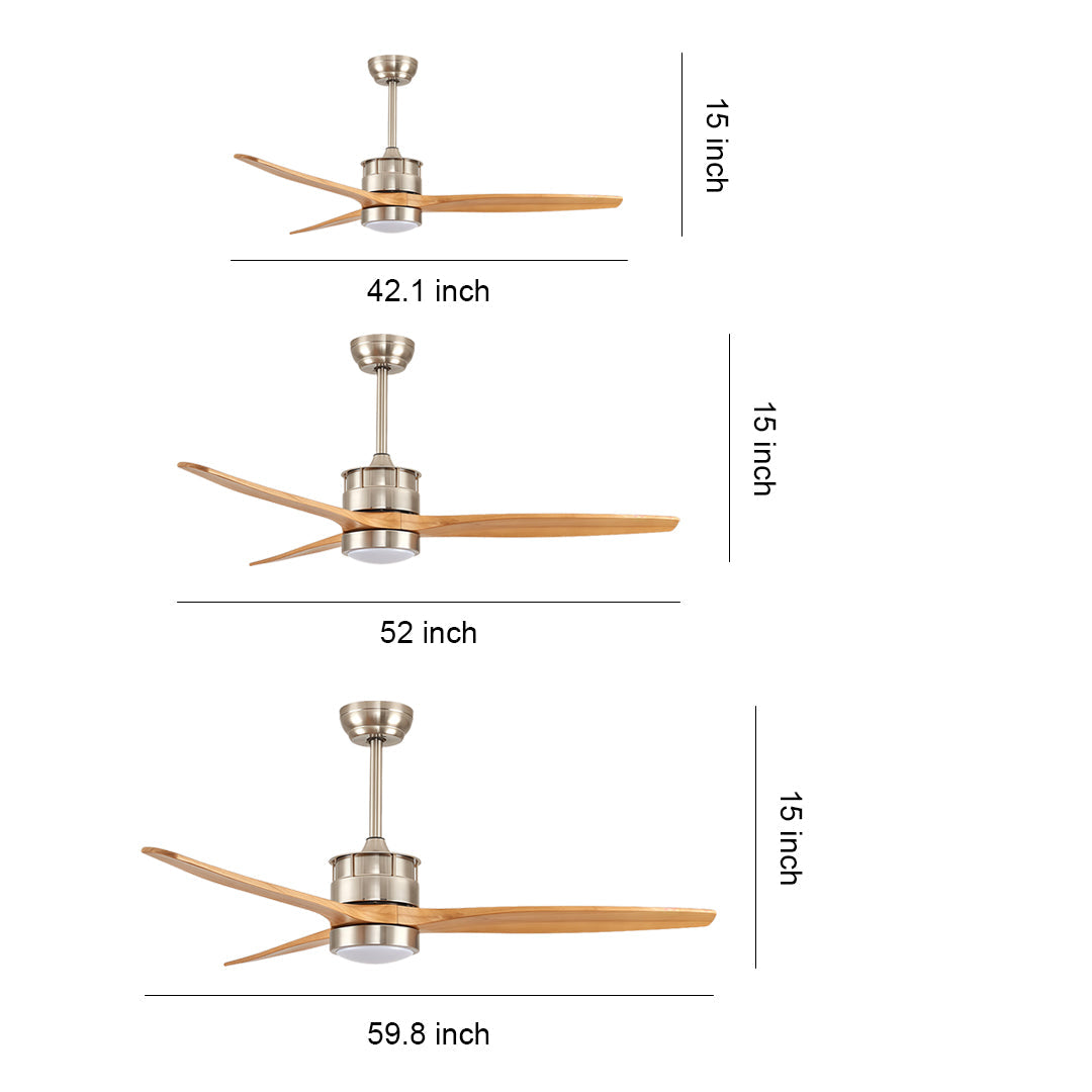 Sleek Modern White Ceiling Fan with LED Light & Remote for Living Room