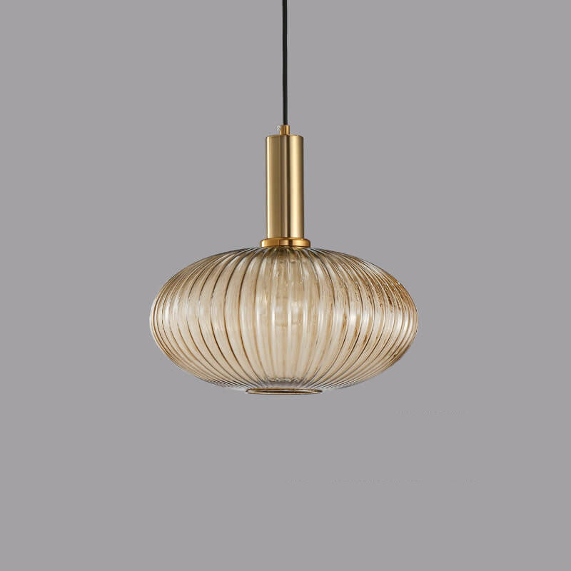 Elegant Minimalist Striped Glass Pendant Light for Modern Living Spaces