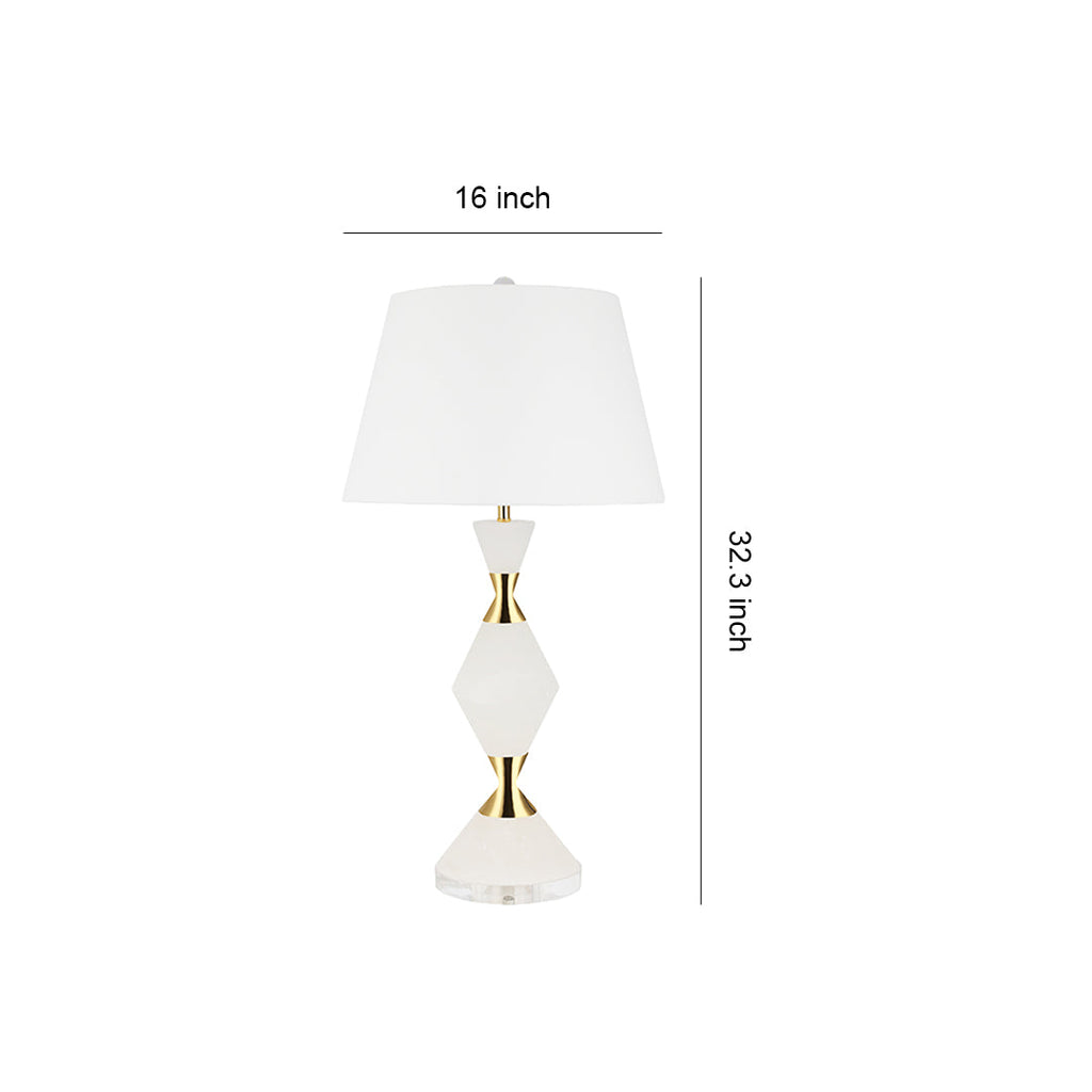 Elegant White Modern Table Lamps with Gold Accents for Living Room Decor