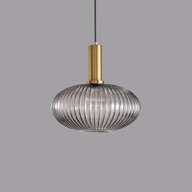 Elegant Minimalist Striped Glass Pendant Light for Modern Living Spaces