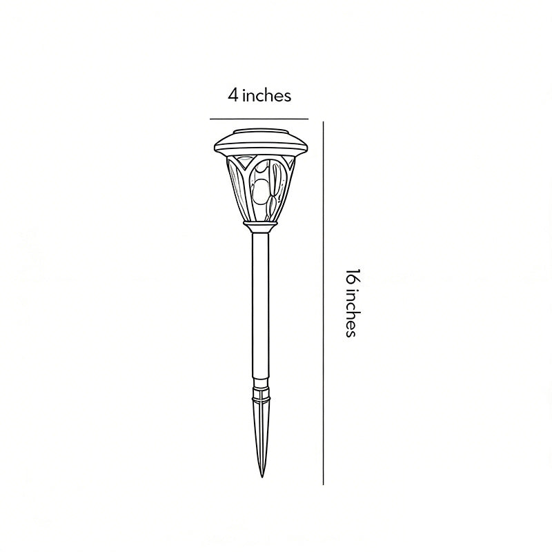 Set of 2 Modern Black LED Solar Lawn Lights for Outdoor Garden Décor