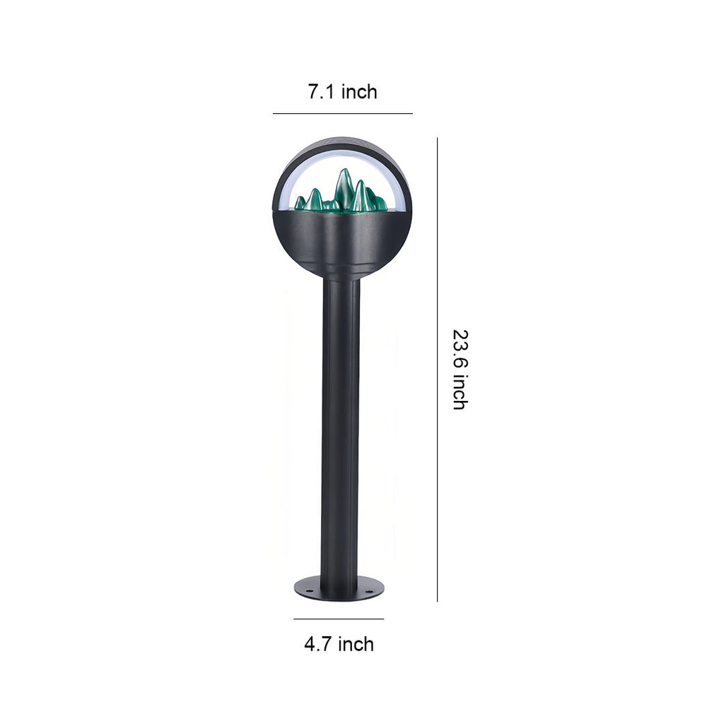Contemporary Frosted Globe Waterproof Pathway Lights for Outdoor Gardens