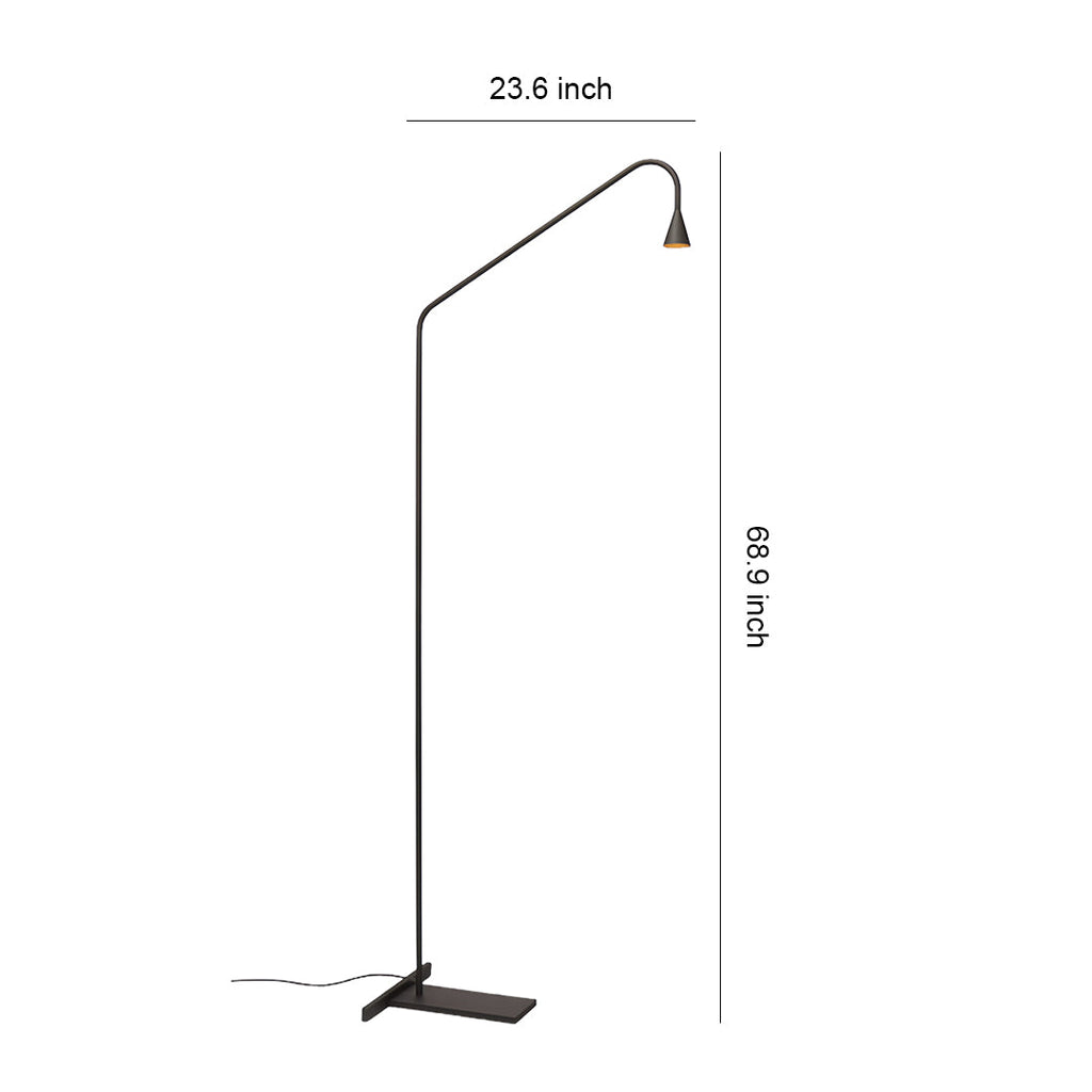 Elegant Black and Gold LED Floor Lamps for Modern Reading Spaces
