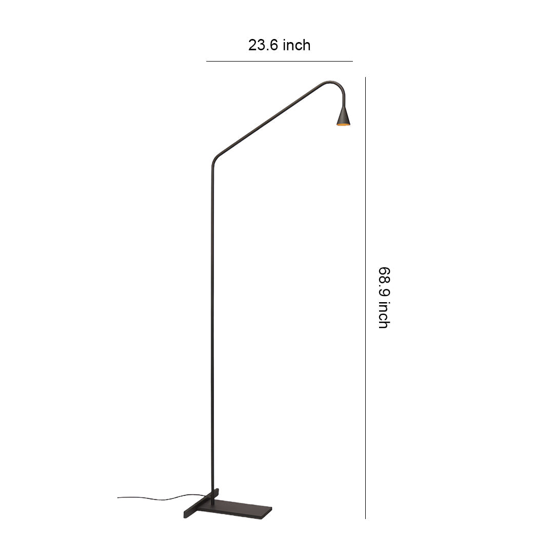 Elegant Black and Gold LED Floor Lamps for Modern Reading Spaces