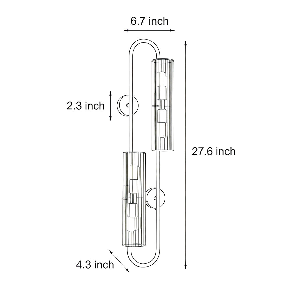 Elegant Brass 4-Light Wall Sconce with Clear Glass Shade for Modern Spaces