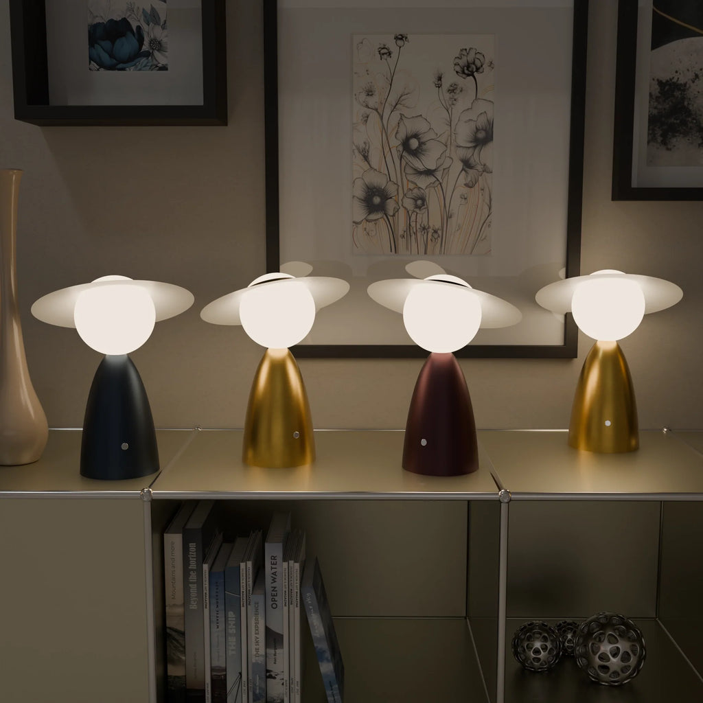 Elegant Gold Metal Table Lamp with White Shade for Living Room Décor