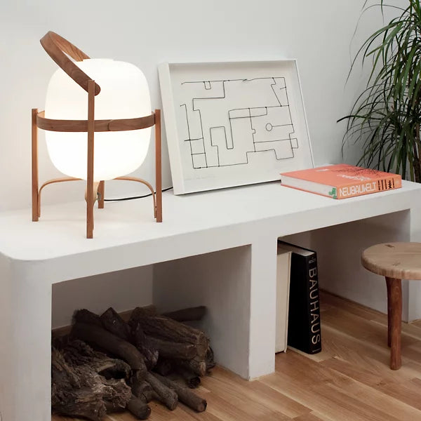 Modern White Portable LED Table Lamp with Standing Frame for Bedroom
