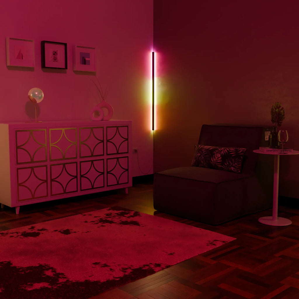 Modern White LED Smart Wall Lamp with Adjustable Color for Living Room