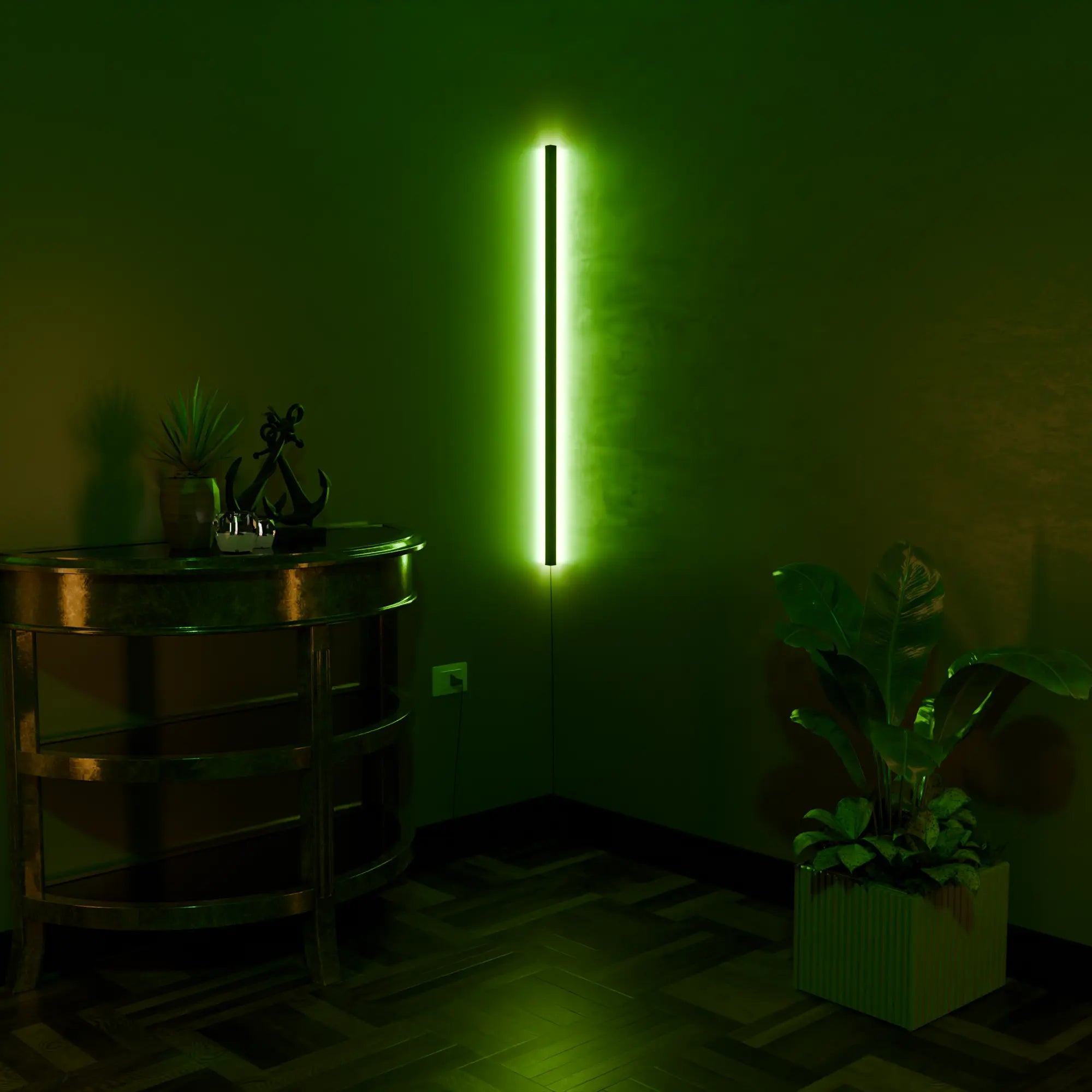 Modern White LED Smart Wall Lamp with Adjustable Color for Living Room