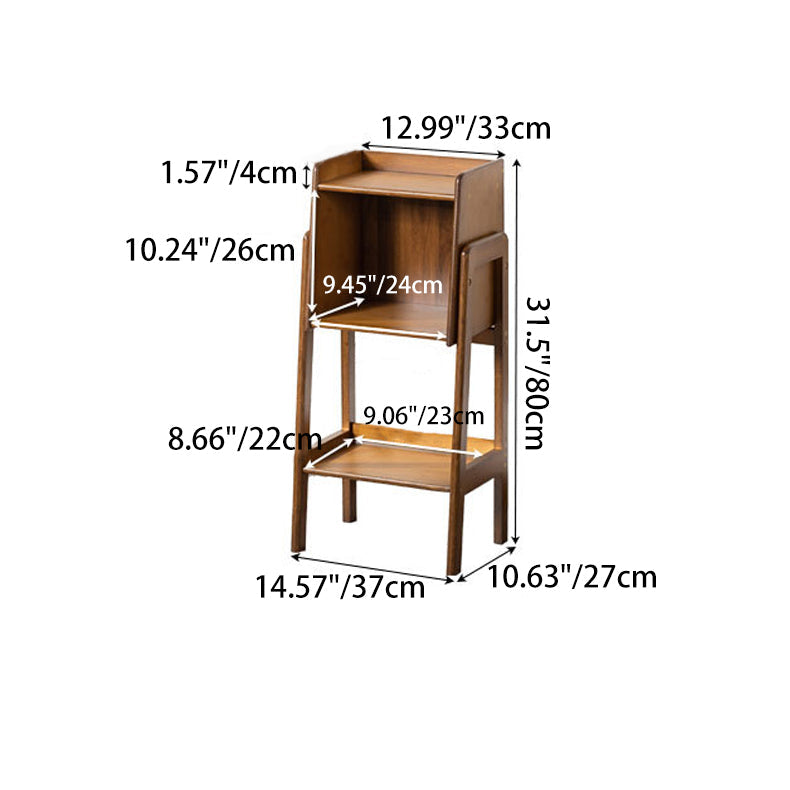 Elegant Traditional Square Bamboo Bookshelves, 3/4/5 Tier for Living Room