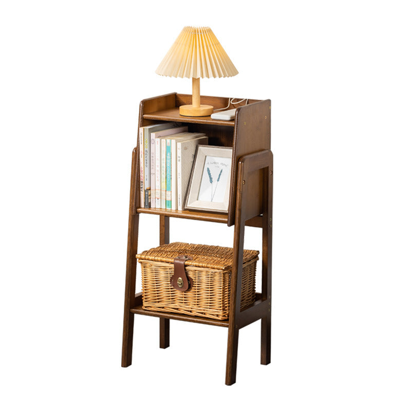 Elegant Traditional Square Bamboo Bookshelves, 3/4/5 Tier for Living Room