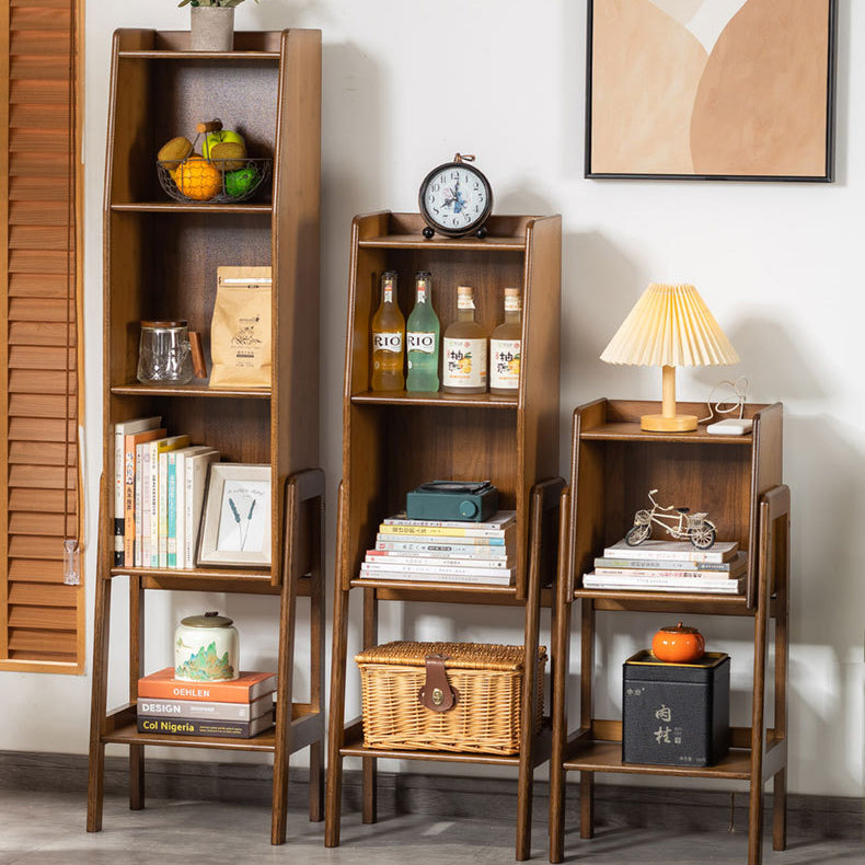 Elegant Traditional Square Bamboo Bookshelves, 3/4/5 Tier for Living Room