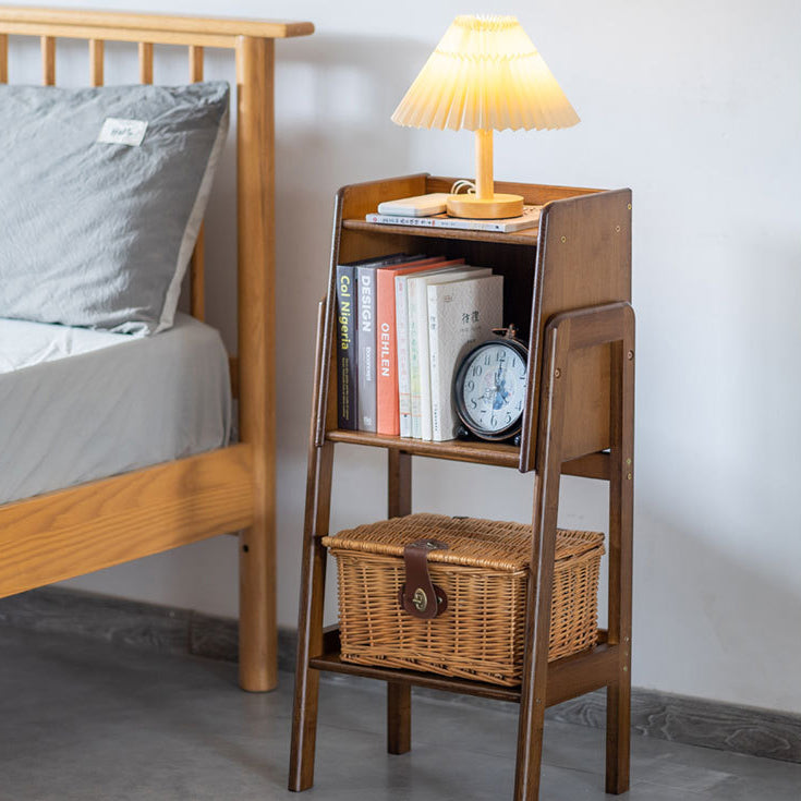 Elegant Traditional Square Bamboo Bookshelves, 3/4/5 Tier for Living Room