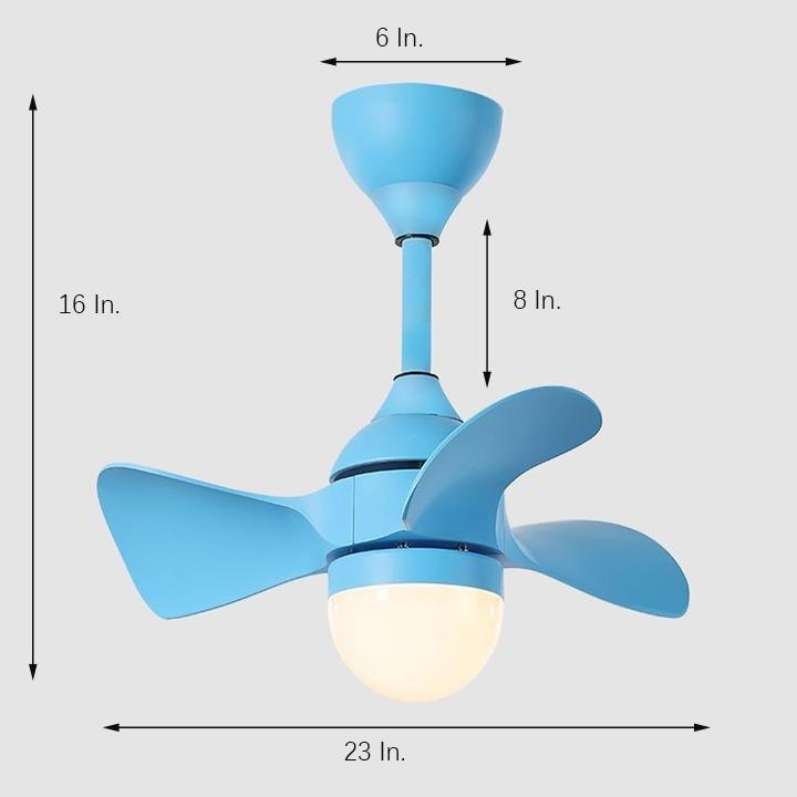 Nordic Dimmable LED Flush Mount Ceiling Fan Light - Remote Control, White