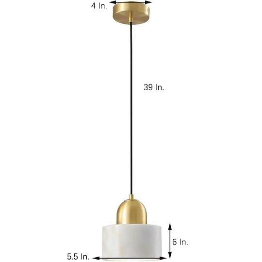 Contemporary Metal and Marble Mini Pendant Light for Stylish Interiors