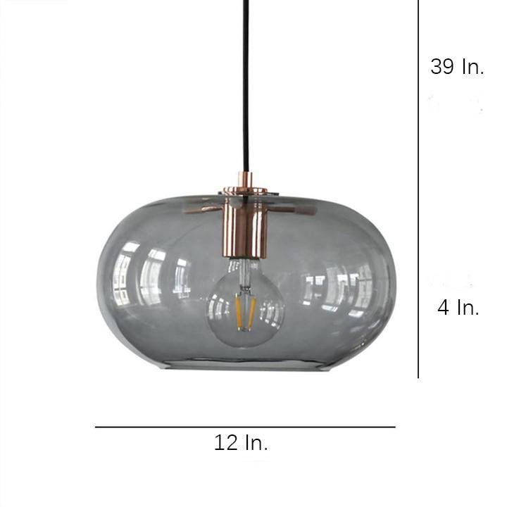 Nordic Style Electroplated Glass LED Pendant Light for Modern Spaces