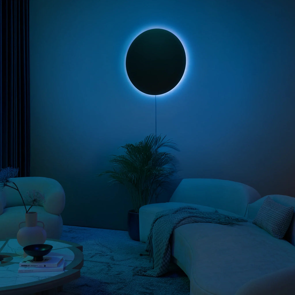 Modern White AuraSphere Smart Wall Lamp for Living Room Bedroom Decor