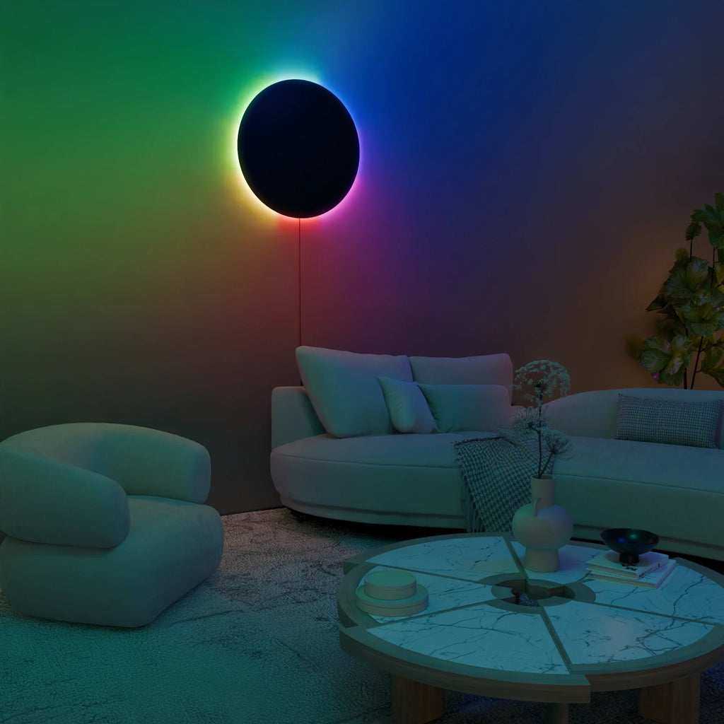 Elegant White Smart LED Wall Lamp for Living Room or Bedroom Decor
