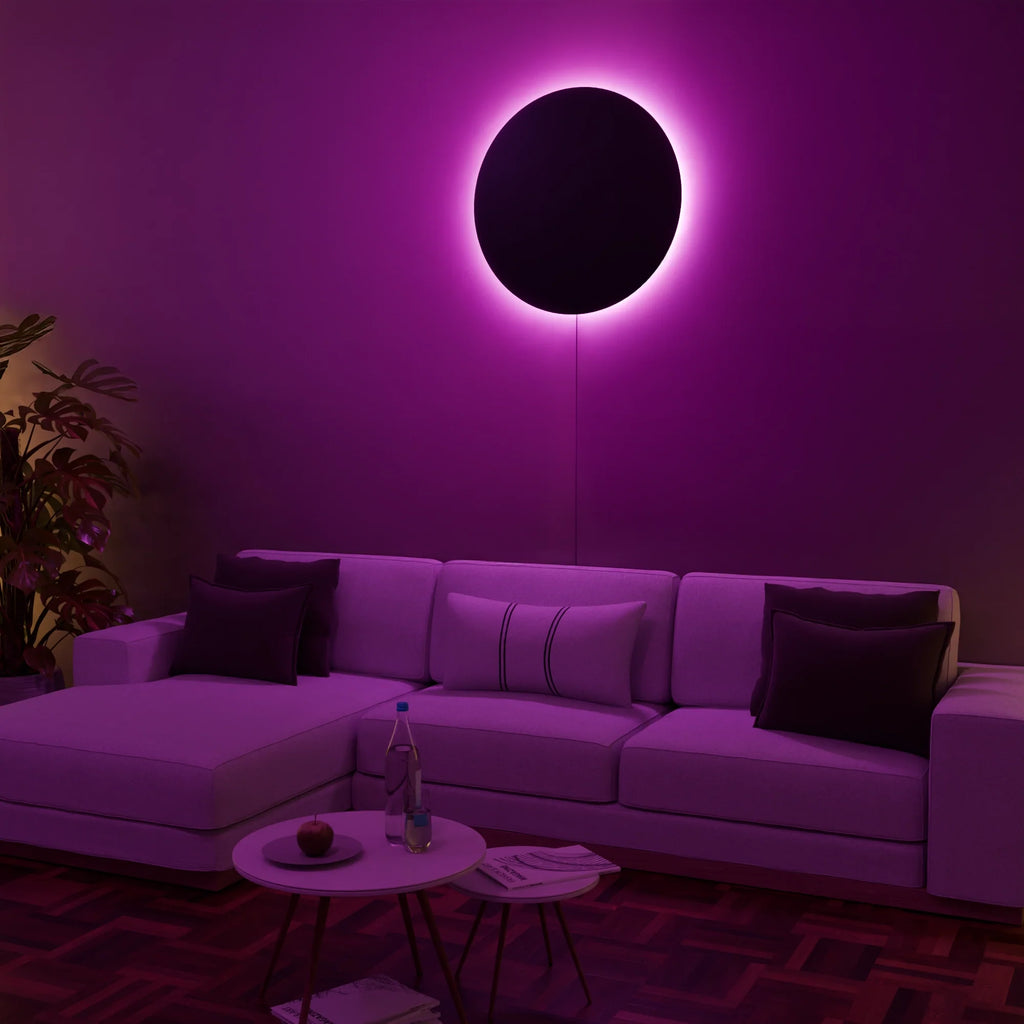 Modern White AuraSphere Smart Wall Lamp for Living Room Bedroom Decor