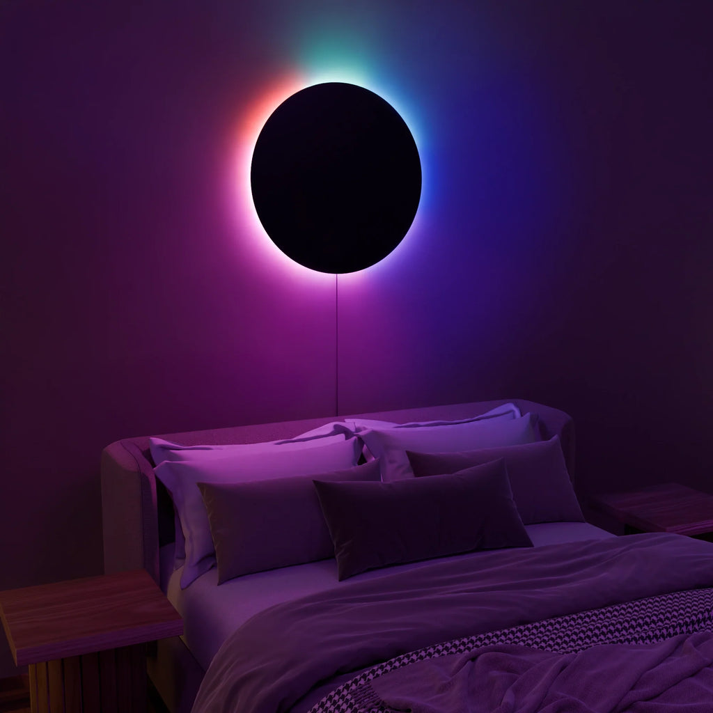 Elegant White Smart LED Wall Lamp for Living Room or Bedroom Decor