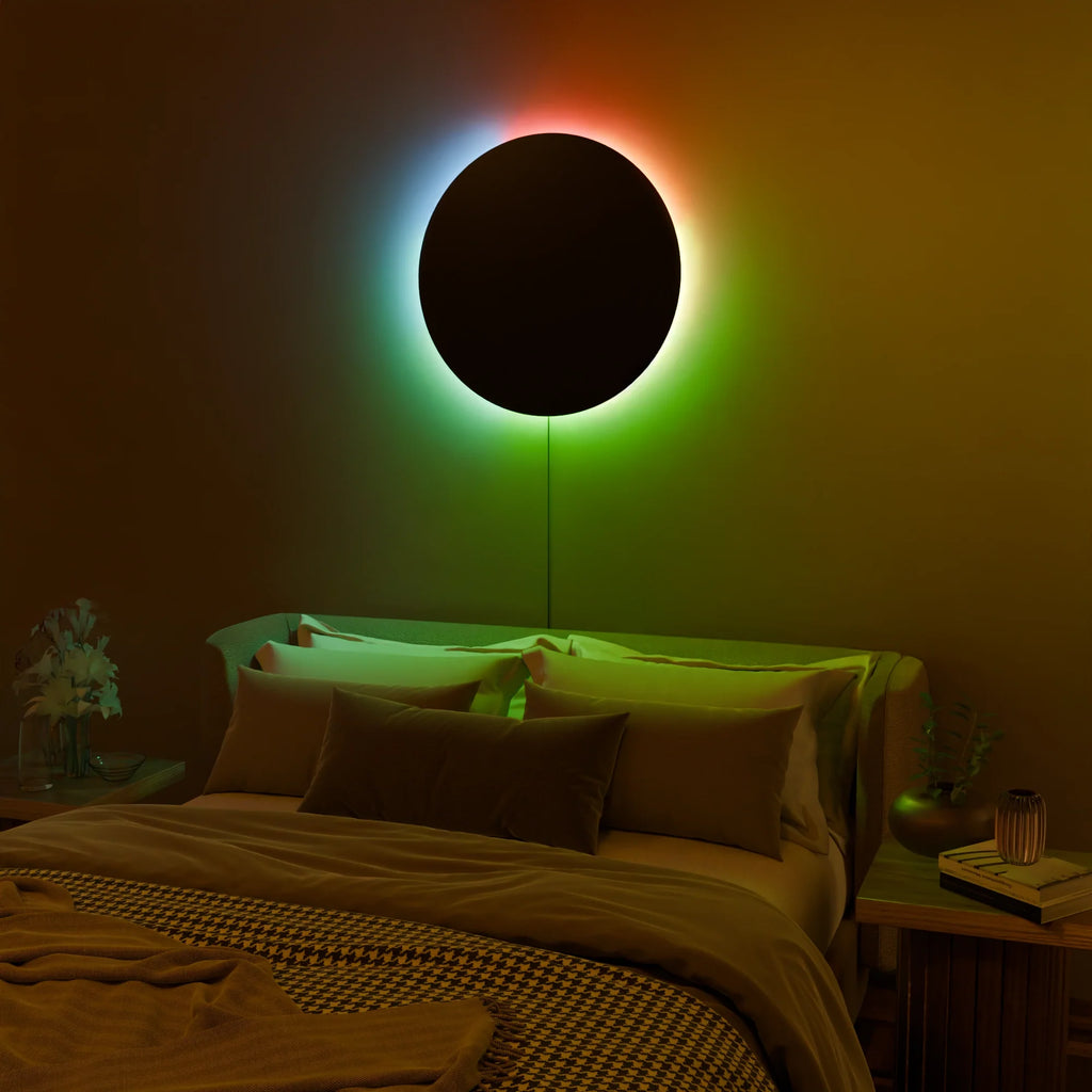 Modern White AuraSphere Smart Wall Lamp for Living Room Bedroom Decor