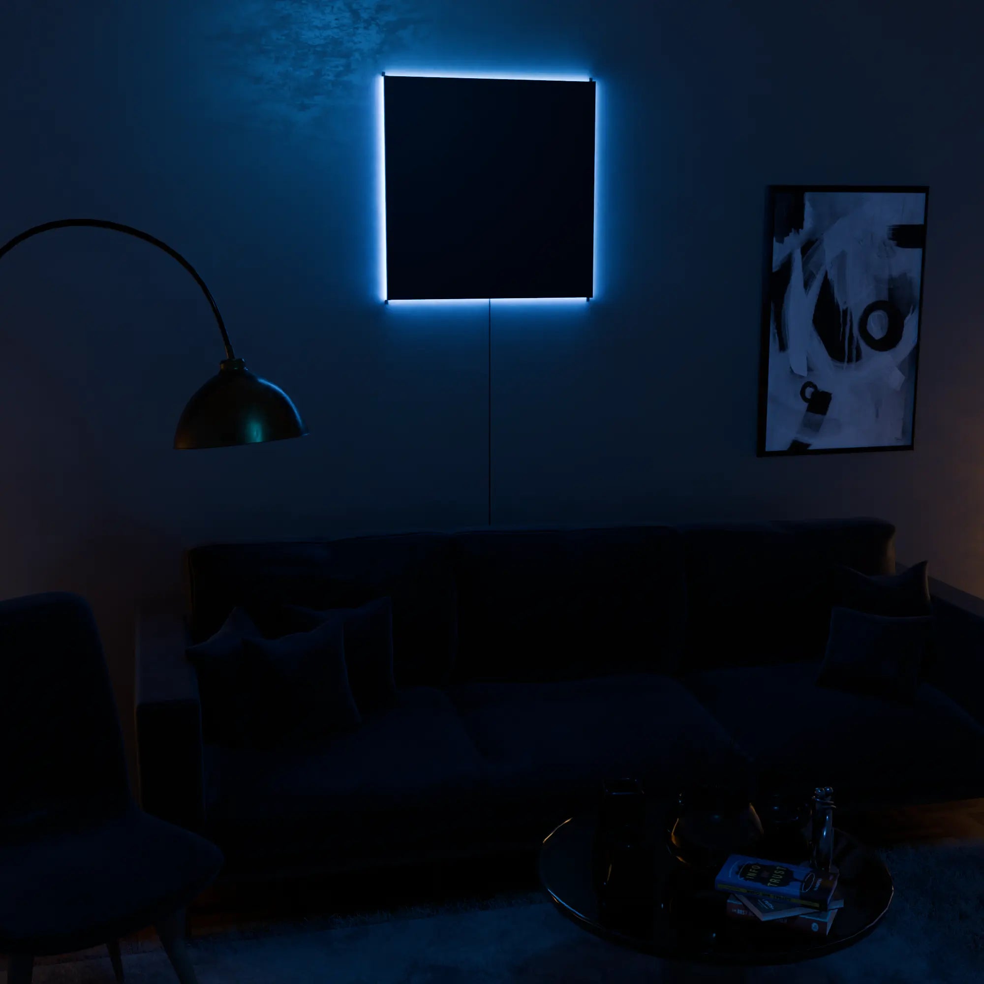 Modern White AuraPanel Smart Wall Lamp for Living Room Bedroom Decor