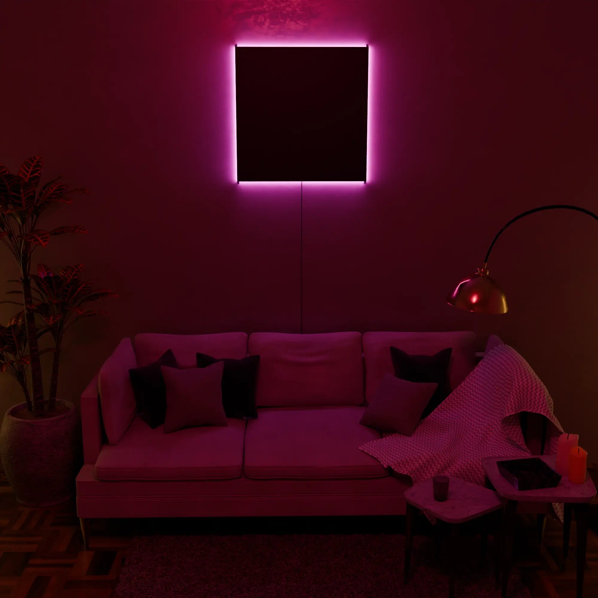 Elegant White LED AuraPanel Smart Wall Lamp for Modern Home Decor