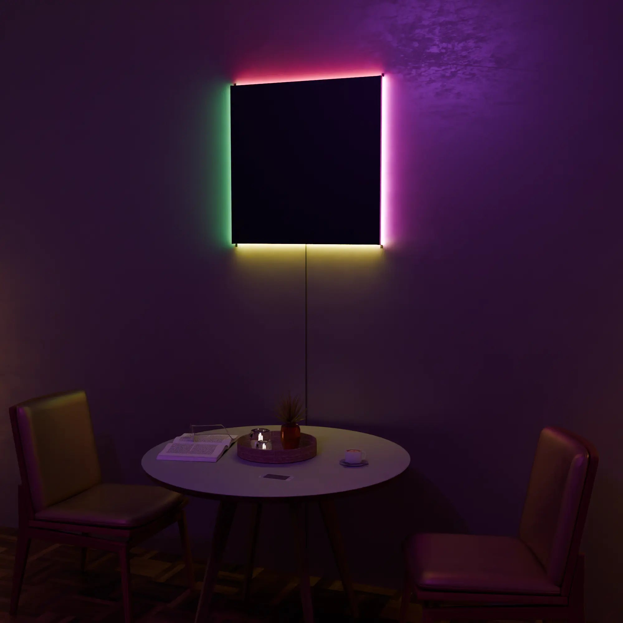 Modern White AuraPanel Smart Wall Lamp for Living Room Bedroom Decor