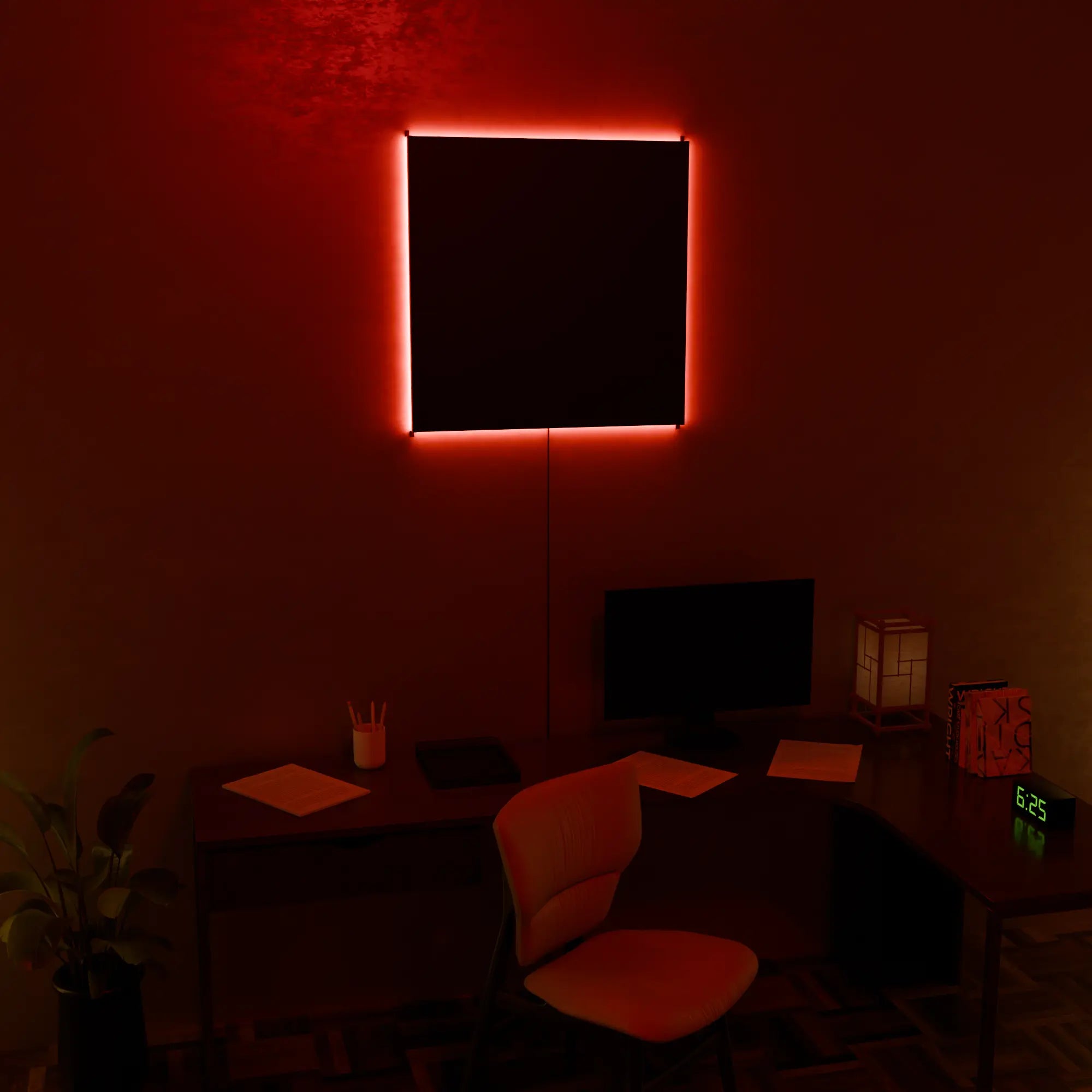 Elegant White LED AuraPanel Smart Wall Lamp for Modern Home Decor