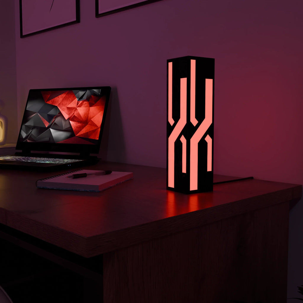 Sleek White Smart Table Lamp with Touch Control for Modern Home Office