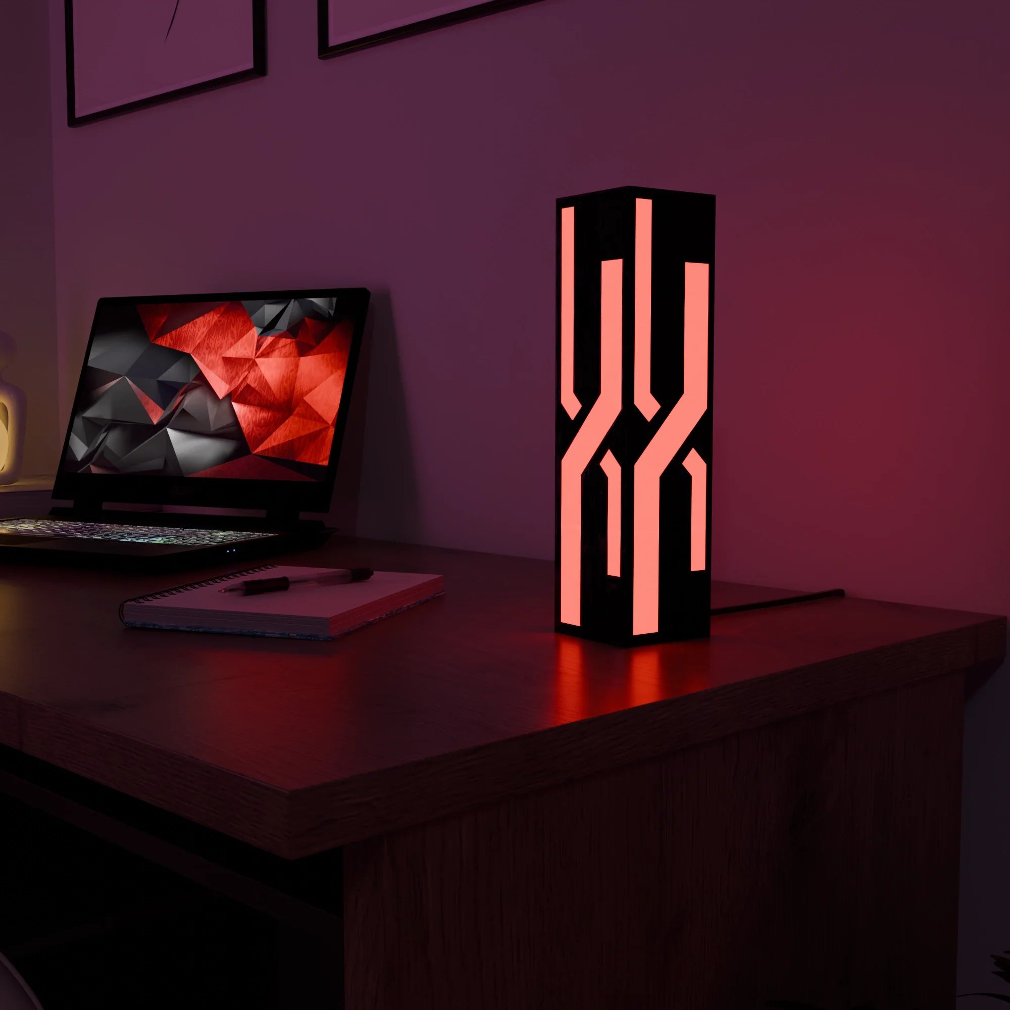 Sleek White Smart Table Lamp with Touch Control for Modern Home Office