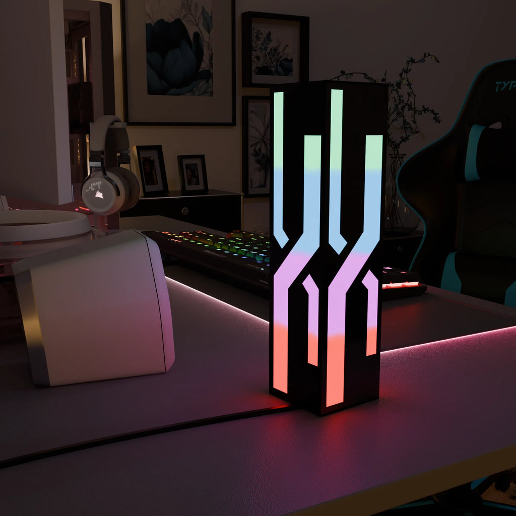 Sleek White Smart Table Lamp with Touch Control for Modern Home Office