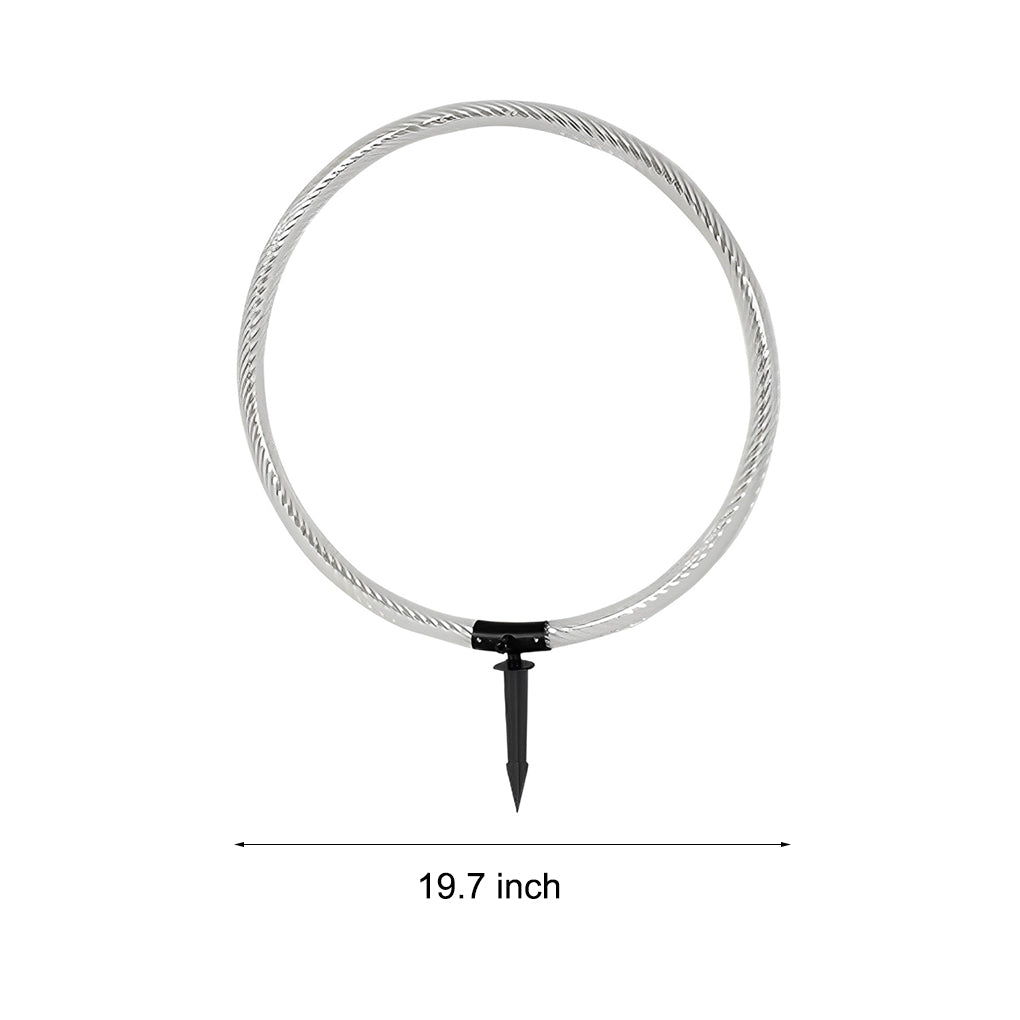Modern Sleek Black Waterproof LED Ring Lawn Lamp for Outdoor Landscape