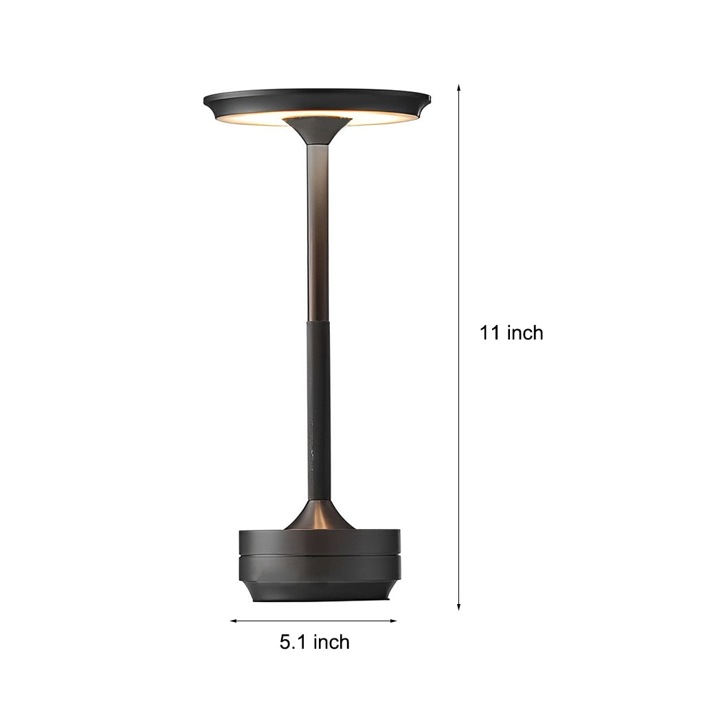Modern Silver Plated Metal Cordless UFO Alien Table Lamp for Home Decor