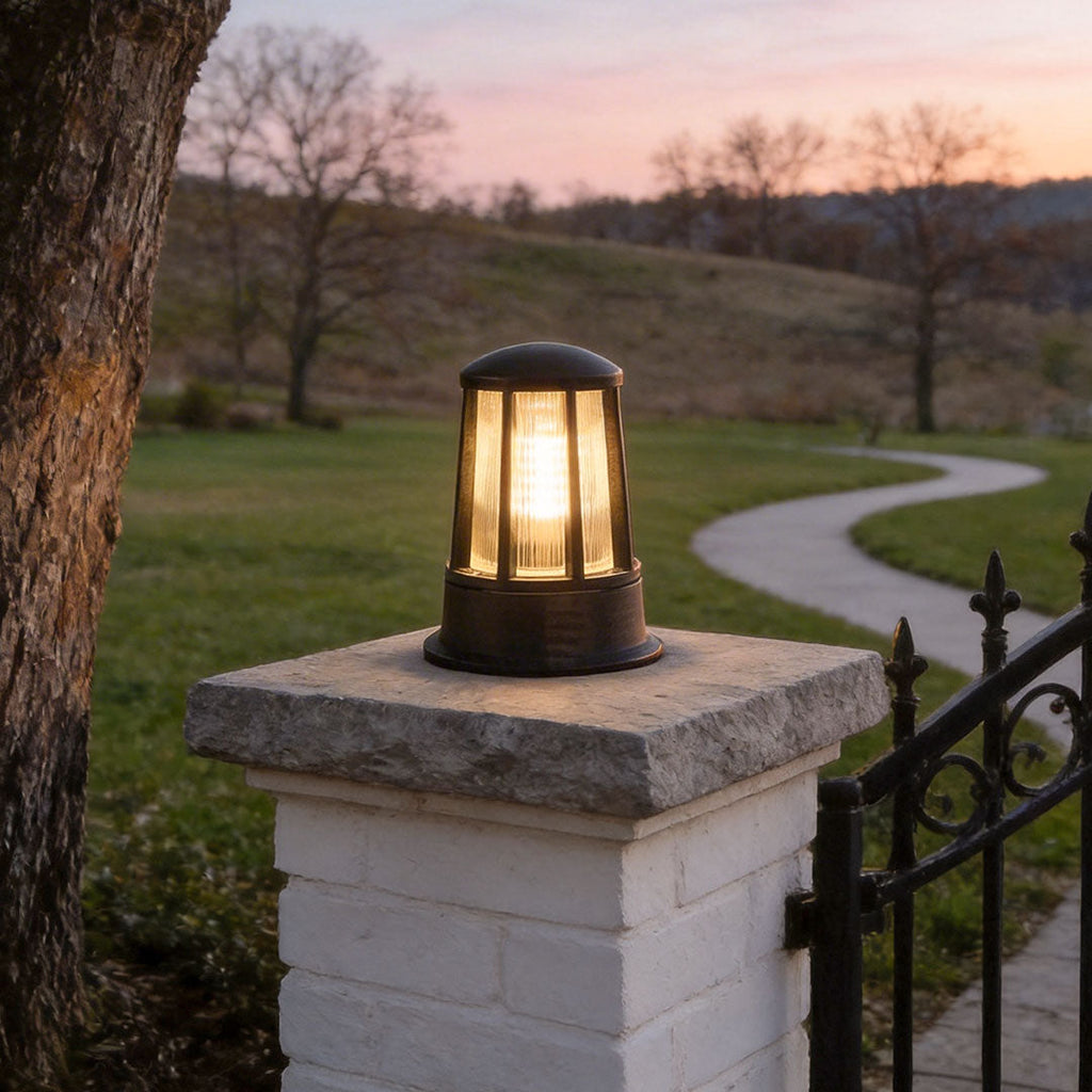 Round Waterproof LED Garden Path Lamp - Elegant Outdoor Lighting