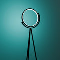 Contemporary Stylish White Metal Halo Floor Lamp for Living Room Decor