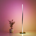 Modern Black Helix Floor Lamp in Metal for Living Room or Bedroom