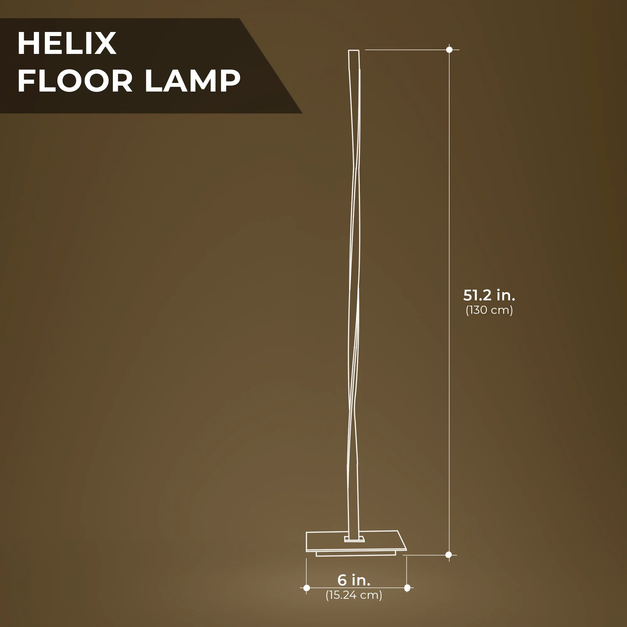 Modern Black Helix Floor Lamp in Metal for Living Room or Bedroom
