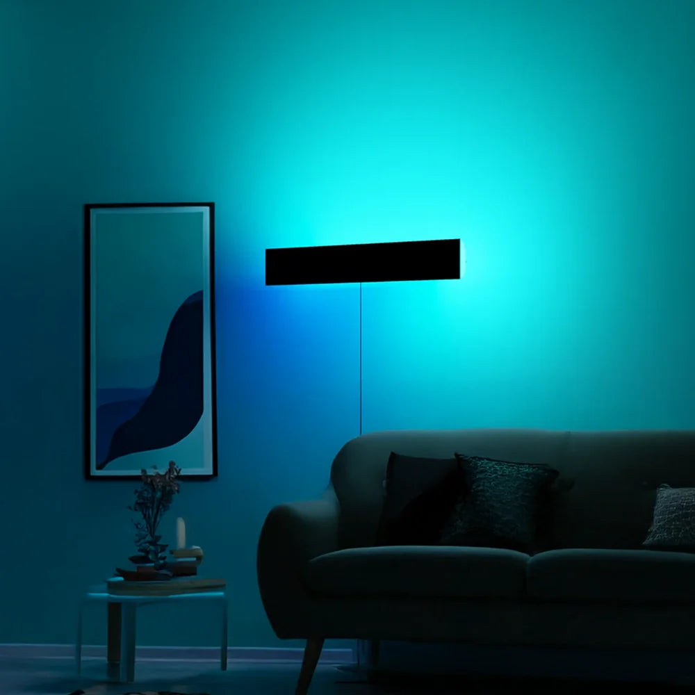Elegant Smart Wall Lamp in White Metal for Living Room or Bedroom