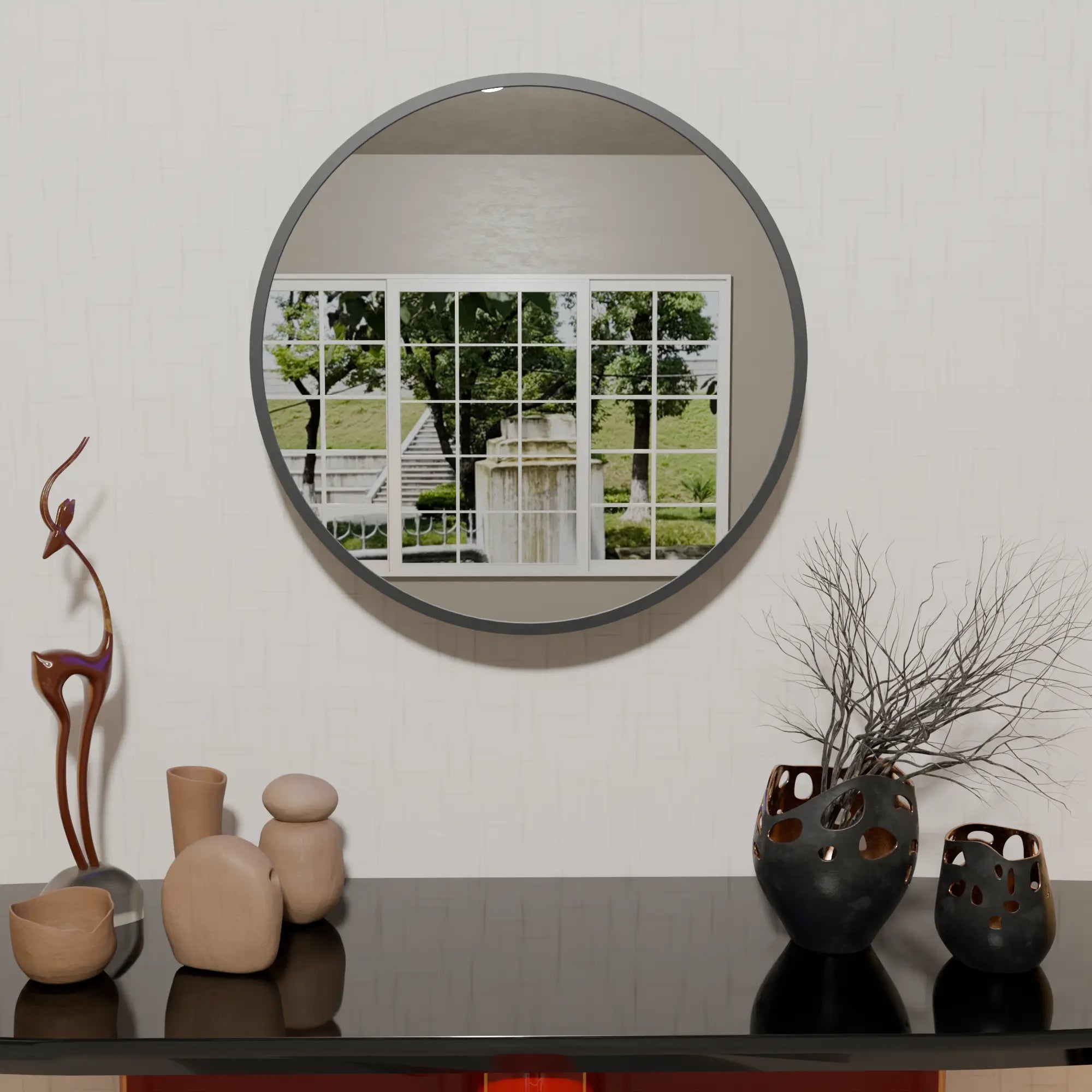 Modern Round Infinity 360 Mirror with LED Lights for Stylish Home Decor