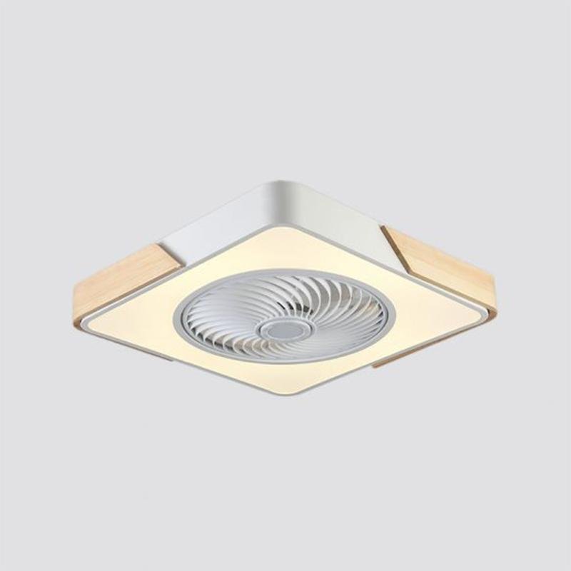 21" Bladeless LED Ceiling Fan Light - Modern Round Fixture for Home Décor
