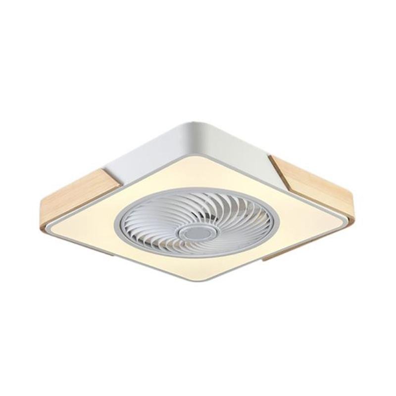 21" Bladeless LED Ceiling Fan Light - Modern Round Fixture for Home Décor