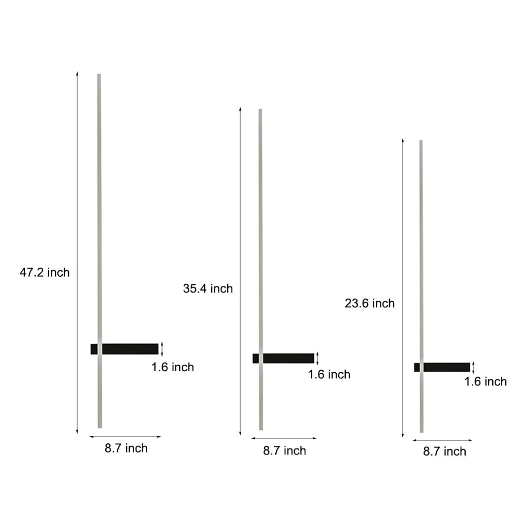 Black Waterproof Linear LED Wall Light Fixture for Modern Decor