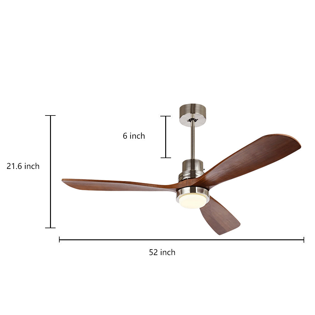 Smart LED Ceiling Fan Lamp with Remote, Modern White Finish for Living Room