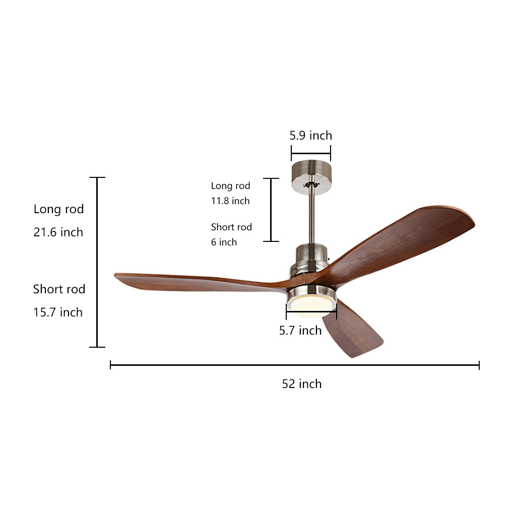 Smart LED Ceiling Fan Lamp with Remote, Modern White Finish for Living Room